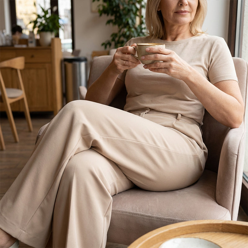 💎 57 % RABATT – NUR 3 TAGE! 💎 Damenhose mit hoher Taille und ausgestelltem Bein – fließender Schnitt, verlängerte Silhouette und knitterfreier Stoff ✈️2 Stück kaufen -> Kostenloser Versand