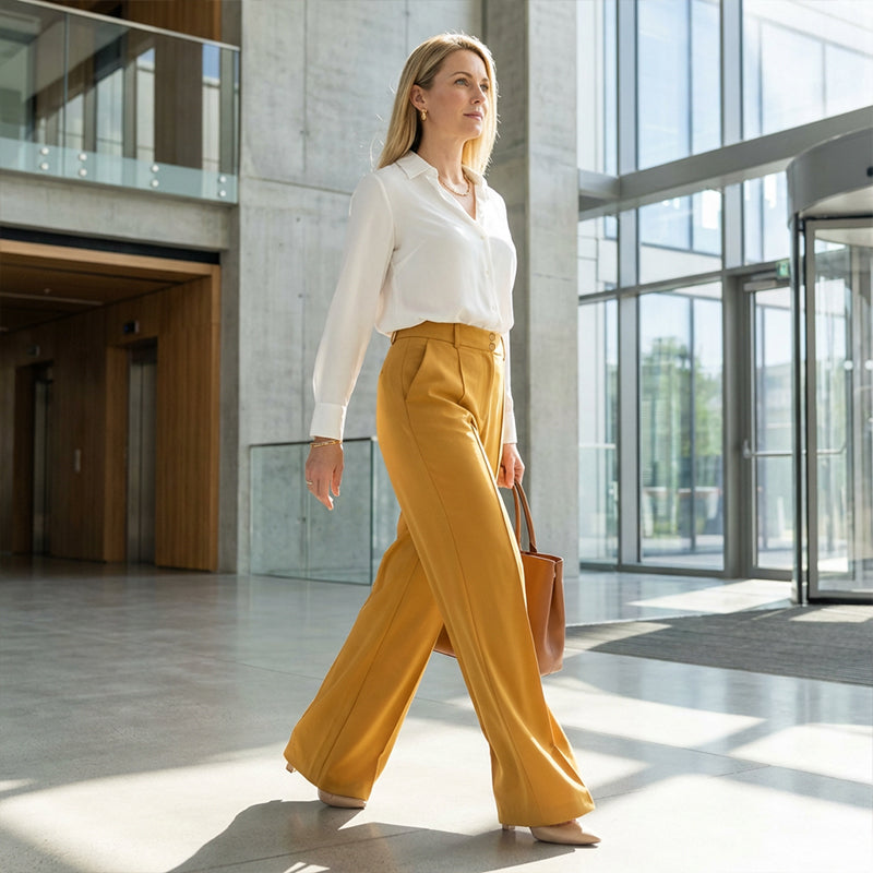 💎 57 % RABATT – NUR 3 TAGE! 💎 Damenhose mit hoher Taille und ausgestelltem Bein – fließender Schnitt, verlängerte Silhouette und knitterfreier Stoff ✈️2 Stück kaufen -> Kostenloser Versand
