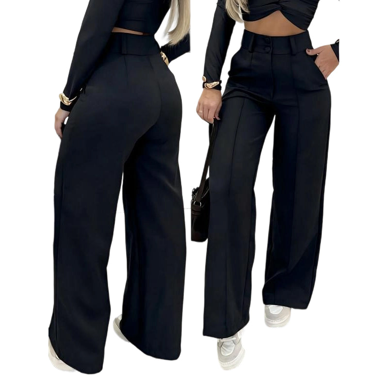 💎 57 % RABATT – NUR 3 TAGE! 💎 Damenhose mit hoher Taille und ausgestelltem Bein – fließender Schnitt, verlängerte Silhouette und knitterfreier Stoff ✈️2 Stück kaufen -> Kostenloser Versand