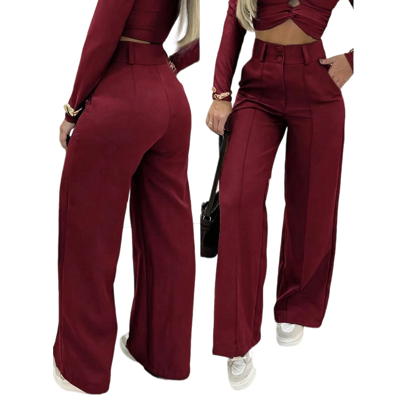 💎 57 % RABATT – NUR 3 TAGE! 💎 Damenhose mit hoher Taille und ausgestelltem Bein – fließender Schnitt, verlängerte Silhouette und knitterfreier Stoff ✈️2 Stück kaufen -> Kostenloser Versand