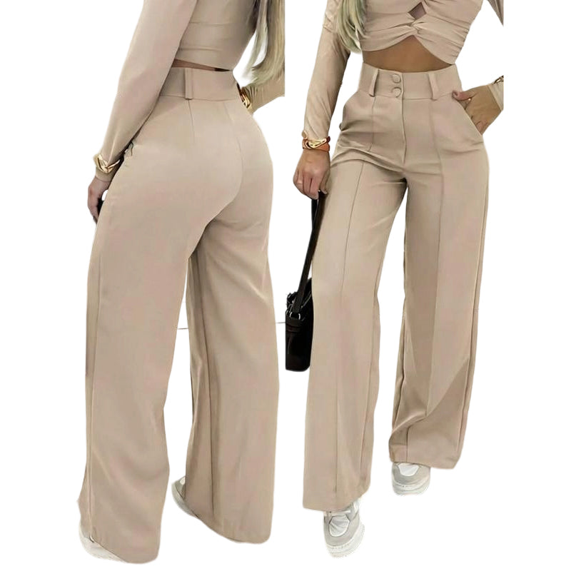 💎 57 % RABATT – NUR 3 TAGE! 💎 Damenhose mit hoher Taille und ausgestelltem Bein – fließender Schnitt, verlängerte Silhouette und knitterfreier Stoff ✈️2 Stück kaufen -> Kostenloser Versand
