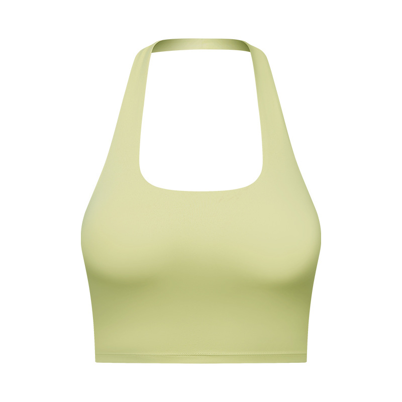 Damen-Sport-Tanktop mit herausnehmbaren Brustpolstern, lässiger Tragekomfort und strapazierfähiges Neckholder-Sporttop für Yoga, Fitnessstudio und Training, Damen-Sportbekleidung für alle Jahreszeiten