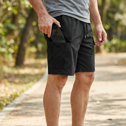 🔥 Letzter Tag! 50% Rabatt Herren Cargo Shorts mit elastischem Kordelzug 💪 Bequeme praktische Freizeitshorts mit großen Taschen
