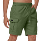 🔥 Letzter Tag! 50% Rabatt Herren Cargo Shorts mit elastischem Kordelzug 💪 Bequeme praktische Freizeitshorts mit großen Taschen
