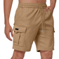 🔥 Letzter Tag! 50% Rabatt Herren Cargo Shorts mit elastischem Kordelzug 💪 Bequeme praktische Freizeitshorts mit großen Taschen