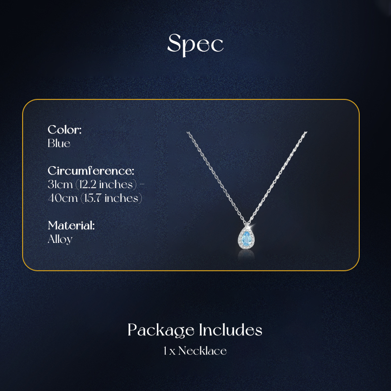 Elegante blaue Tropfenkette für Frauen