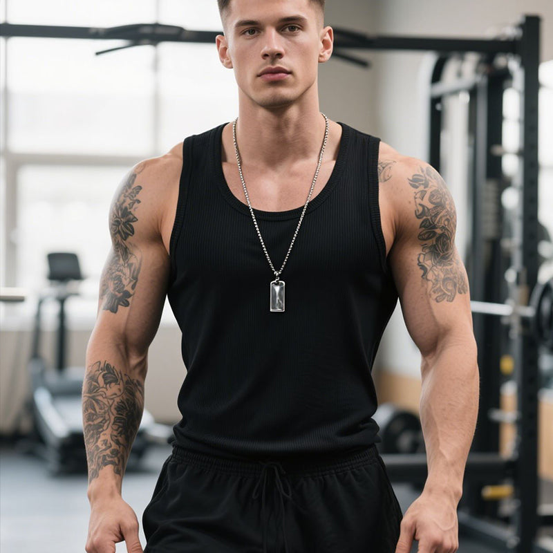 🏋️‍♂️ Ärmelloses Rippstrick-Tanktop – Robuste Baumwolle, betont Muskulatur & vielseitig kombinierbar!