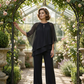 🌞Frühlingserwachen: 50% Rabatt!✨Festliches Chiffon-Set: Figurschmeichelnder Zweiteiler im Lagen-Look mit weiter Hose