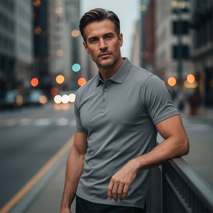 🔥⏰ LIMITIERT: -50% 💥 Herren Kurzarm Polo-Shirt aus schnelltrocknendem Funktionsstoff – Hochwertiges modisches Poloshirt für Büro & Alltag✨