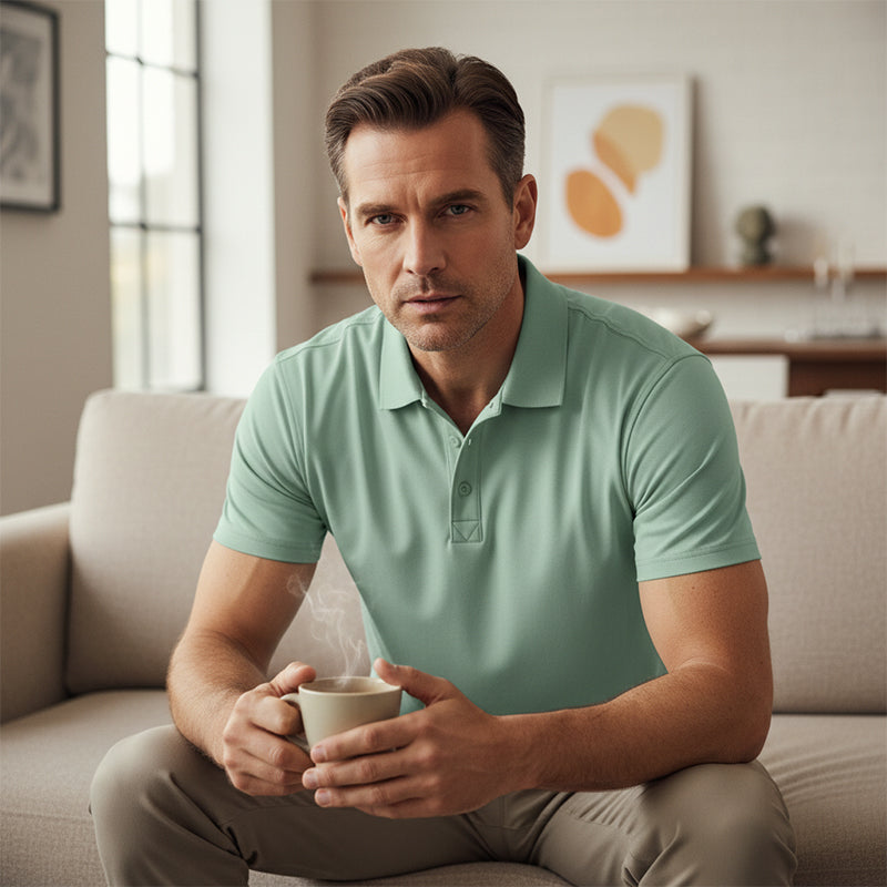 🔥⏰ LIMITIERT: -50% 💥 Herren Kurzarm Polo-Shirt aus schnelltrocknendem Funktionsstoff – Hochwertiges modisches Poloshirt für Büro & Alltag✨
