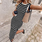 👗 60% RABATT! 🔥 Ärmelloses, Gestreiftes Rippstrickkleid – Figurbetont, Bequem & Perfekt für Sommer & Freizeit 🌸