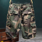 🎉 Vintage Camo Shorts mit Nieten – Elastischer Bund & praktische Taschen!