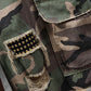 🎉 Vintage Camo Shorts mit Nieten – Elastischer Bund & praktische Taschen!