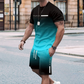 ⏰ Nur noch heute 50% Rabatt! 👕 Herren Freizeit-Set mit Farbverlauf – Kurzarm T-Shirt + Shorts, locker geschnittener Schnitt, 2 Designs zur Auswahl für Alltag, Zuhause & Stadtspaziergänge ✨