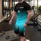 ⏰ Nur noch heute 50% Rabatt! 👕 Herren Freizeit-Set mit Farbverlauf – Kurzarm T-Shirt + Shorts, locker geschnittener Schnitt, 2 Designs zur Auswahl für Alltag, Zuhause & Stadtspaziergänge ✨