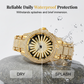 💎 Herren Armbanduhr mit drehbarem Zifferblatt – Goldoptik mit Kristallbesatz, präzises Quarzwerk & wasserdicht✨