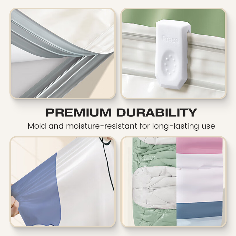 🧳 50 % Rabatt – Vakuum-Aufbewahrungsbeutel ohne Pumpe – 80 % mehr Platz für Kleidung, Bettwäsche & Reisegepäck 🛏️✨