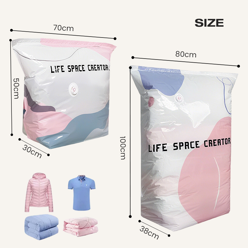 🧳 50 % Rabatt – Vakuum-Aufbewahrungsbeutel ohne Pumpe – 80 % mehr Platz für Kleidung, Bettwäsche & Reisegepäck 🛏️✨