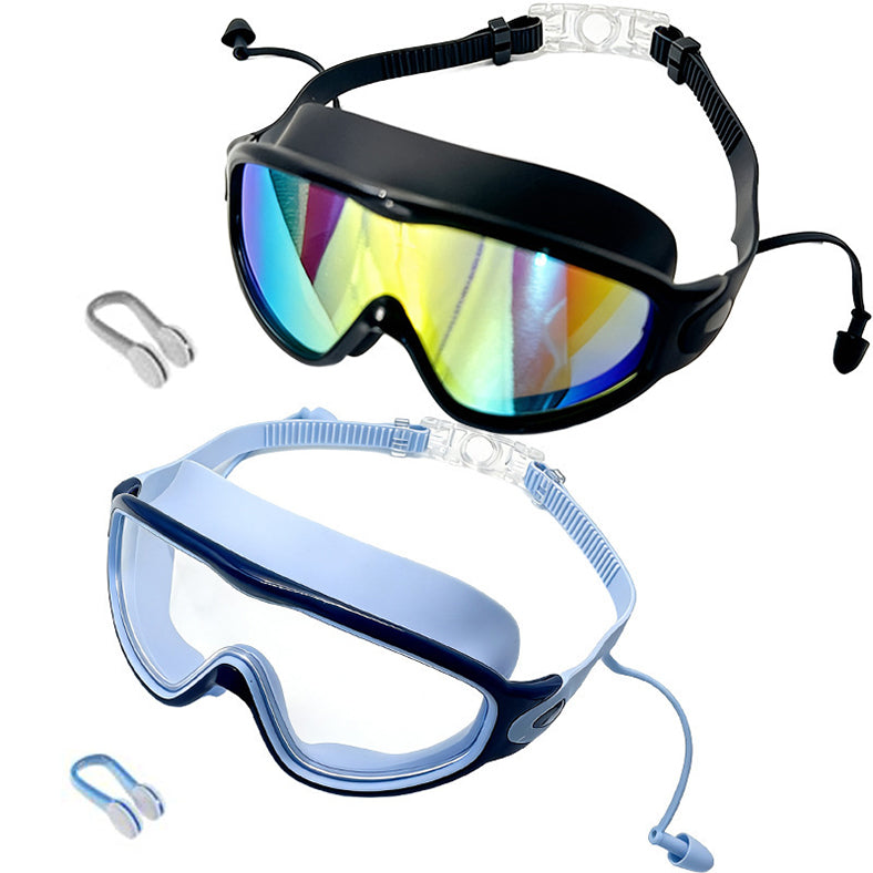 ⏰ Nur noch heute 50% Rabatt! 🏊 Kinder Schwimmbrillen Set 2 Stück, Anti-Beschlag & UV-Schutz, Weitwinkel-Glas mit Silikon-Dichtung & integrierten Ohrenstöpseln, bequemer Sitz für Jungen & Mädchen ✨