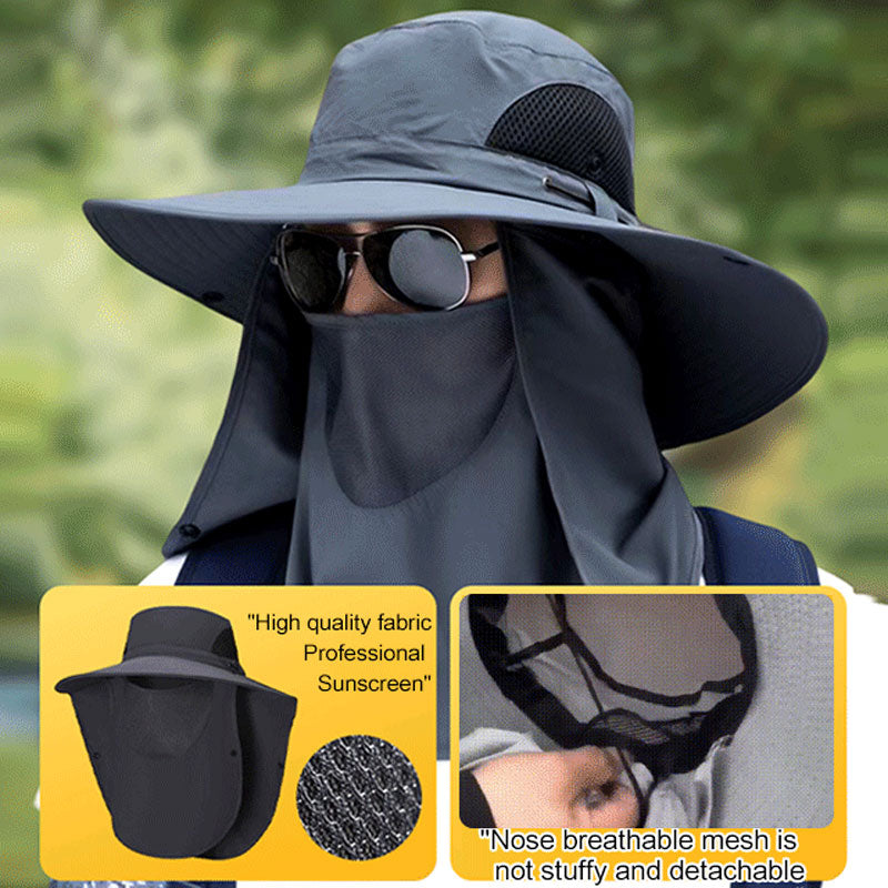 🛡️ 50% RABATT! Outdoor Sonnenhut mit UPF50+ & Gesichtsschutz – Nie mehr Sonnenbrand beim Wandern! 🥾