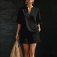 🔥 50% RABATT! Damen Sommer-Set aus Leinen-Mix – V-Ausschnitt Top + Shorts, leicht & bequem!