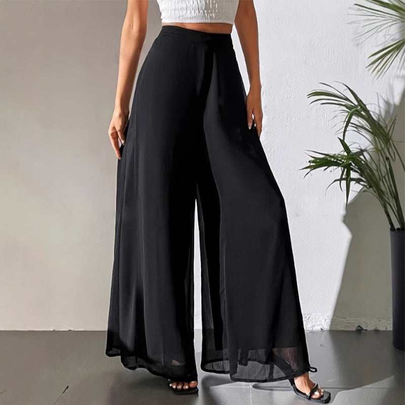💃 50 % RABATT FÜR BEGRENZTE ZEIT! 👖 Damen Chiffon Weitbeinhose – Fließender Stoff, figurfreundlicher Schnitt, elegant für jeden Anlass 🖤