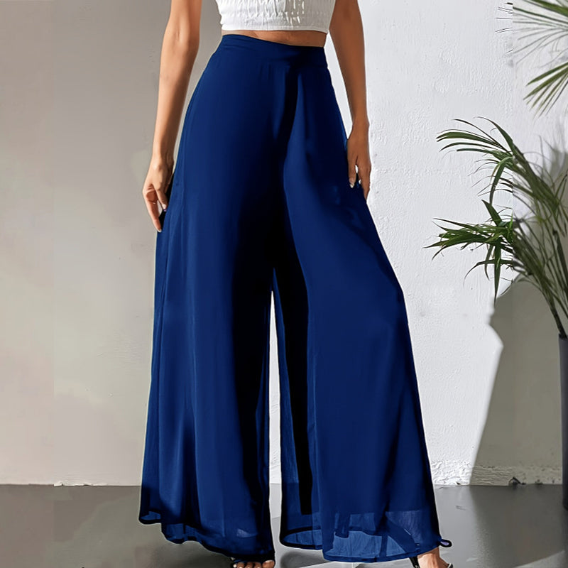 💃 50 % RABATT FÜR BEGRENZTE ZEIT! 👖 Damen Chiffon Weitbeinhose – Fließender Stoff, figurfreundlicher Schnitt, elegant für jeden Anlass 🖤