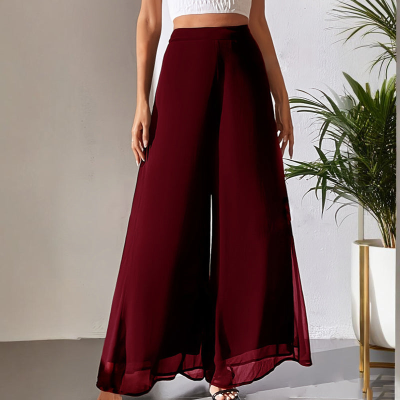 💃 50 % RABATT FÜR BEGRENZTE ZEIT! 👖 Damen Chiffon Weitbeinhose – Fließender Stoff, figurfreundlicher Schnitt, elegant für jeden Anlass 🖤
