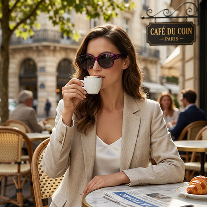 🔥Heißer Verkauf 50% Rabatt🔥😎Modische Damen Polarisations-Sonnenbrille mit Schlangenmuster-Gestell – UV-Schutz für Stadt, Autofahrt & Urlaub🕶️✨