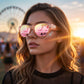 🔥Heißer Verkauf 50% Rabatt🔥😎Modische Damen Polarisations-Sonnenbrille mit Schlangenmuster-Gestell – UV-Schutz für Stadt, Autofahrt & Urlaub🕶️✨