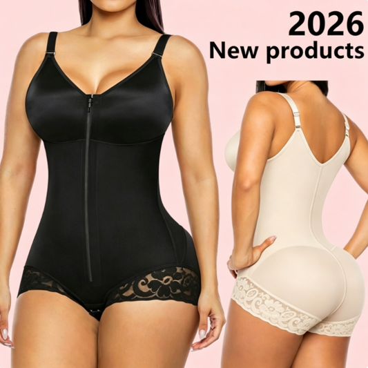 ✨ NEU 2026 | 50 % RABATT! 🖤 Damen Form-Bodysuit mit Reißverschluss – Stark komprimierend, Bauchkontrolle & Po-Lifting, bis große Größen