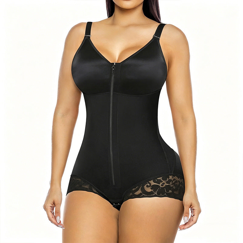 ✨ NEU 2026 | 50 % RABATT! 🖤 Damen Form-Bodysuit mit Reißverschluss – Stark komprimierend, Bauchkontrolle & Po-Lifting, bis große Größen