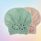 💥Saugstarker Haarturban aus Korallenfleece – Schnelltrocknendes Turban-Tuch mit Gummibund für Bad & Haarwäsche
