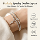 🌷💝 49% RABATT! Elegantes Doppeltes Gebetsperlenarmband mit Kreuz – Stilvoll & voller Glauben!