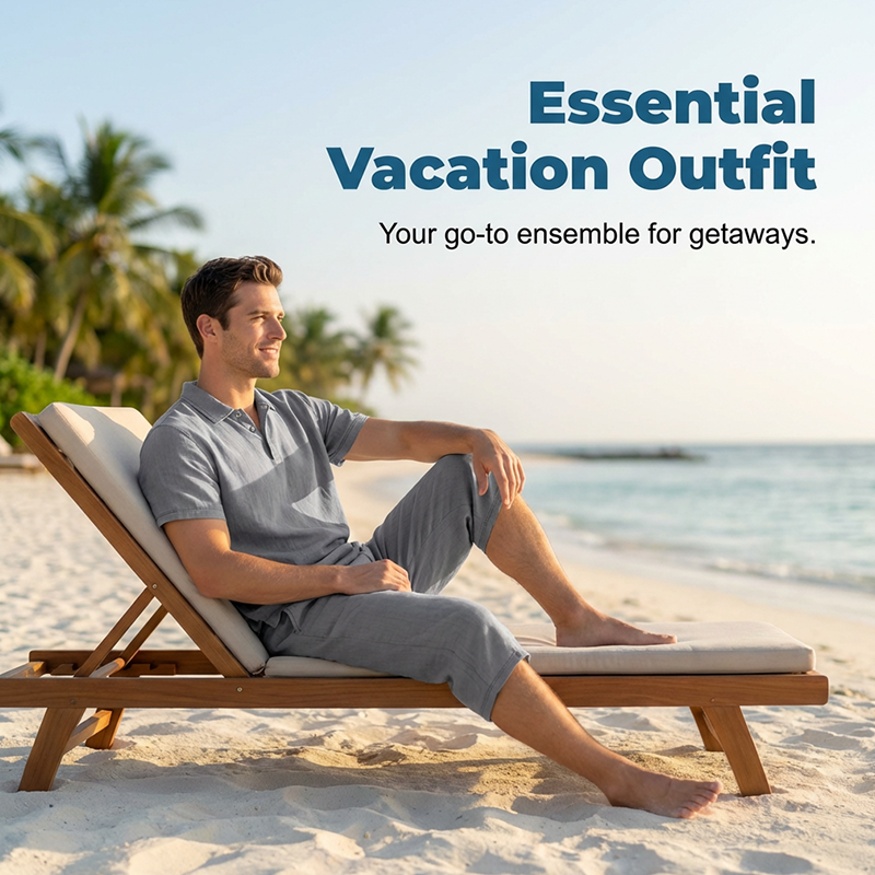 ✈️Versandkostenfrei🔥 Letzter Tag! 50% Rabatt Herren Leinen 2-Teiler Set 🌿 Polohemd + Caprihose, luftig für den Sommer