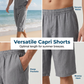 ✈️Versandkostenfrei🔥 Letzter Tag! 50% Rabatt Herren Leinen 2-Teiler Set 🌿 Polohemd + Caprihose, luftig für den Sommer