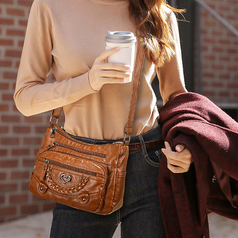 👜 50% RABATT! Damen Crossbody-Tasche aus weichem PU-Leder – Praktisch & Stilvoll für Alltag & Reisen!