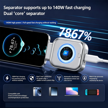 😫 Machst du dir Sorgen um die Lebensdauer des Akkus, wenn du ihn über Nacht auflädst? 🔋 Dieser Adapter schaltet sich automatisch ab, sobald der Akku voll ist – sicher und clever! ⚡