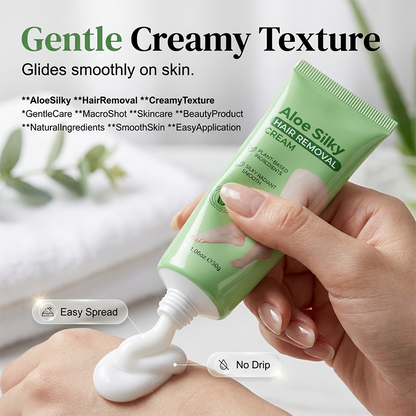 💖 50% RABATT! Sanfte Aloe-Vera-Haarentfernungscreme – hautschonend, pflanzlich & seidig glatt 🌿✨