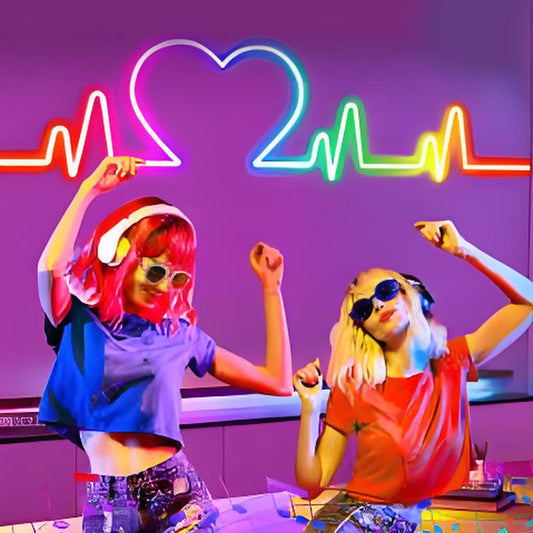 🎄🌟50 % RABATT 🌈Smart, fjernstyrt og fleksibel RGB LED-lyslist med musikksynkronisering🎵