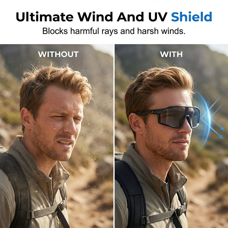 📢📢50% RABATT!! ⏰Photochrome Fahrradbrille mit UV400-Schutz