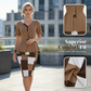 🔥 50% RABATT! Zweiteiler mit Peplum-Top & Bleistiftrock – Farbenfrohes Color-Block-Design für Büro & Events!