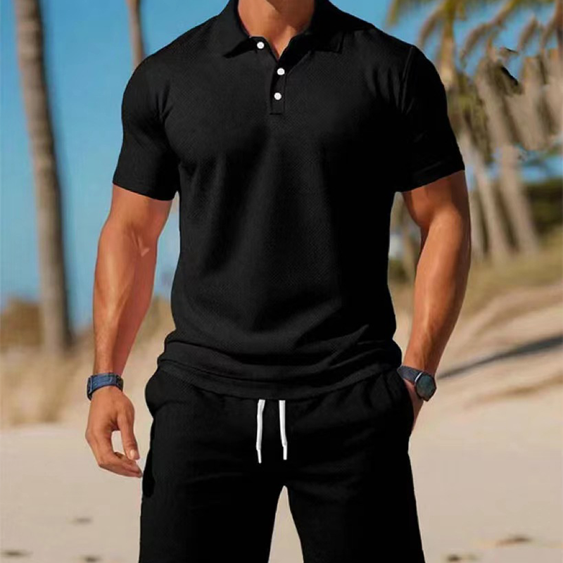 👔 Lässiges Herren Polo & Shorts Set ✨ Sommerliches 2-teiliges Freizeit-Outfit für Strand, Stadt & Urlaub