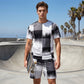 🌞NEU: Sommerkollektion mit bis zu 50% Rabatt 🛍️ Herren Abstraktes Druck T-Shirt & Shorts Set – Leicht, atmungsaktiv & perfekt für Sommer, Sport oder lässige Tage – bequemer 2-teiliger Look 🔥