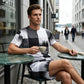 🌞NEU: Sommerkollektion mit bis zu 50% Rabatt 🛍️ Herren Abstraktes Druck T-Shirt & Shorts Set – Leicht, atmungsaktiv & perfekt für Sommer, Sport oder lässige Tage – bequemer 2-teiliger Look 🔥