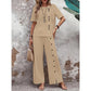 🏖️ 50 % RABATT AUF NEUHEITEN! 👗 Damen Zweiteiler Set – Elegantes Top + weite Hose, atmungsaktiv, für Urlaub & Alltag 🤍