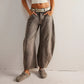 Damen Retro-Jeans mit mittlerem Bund und geschwungenen Weitbeinen