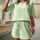 Women's Casual Waffle 2 Piece Set