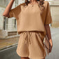 Women's Casual Waffle 2 Piece Set