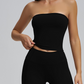 Weiches trägerloses Bandeau-Top in Unifarbe für Damen